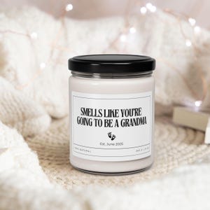 You&#39;re Going to Be a Grandma Candle, Pregnancy Announcement Gift, New Grandma Reveal, First Time Grandma, Customizable Candle