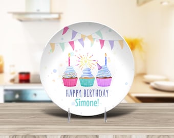Personalized Keepsake Birthday Plate, Custom Gift for Kids, First Birthday Keepsake, Reusable Birthday Party Dish, Unique Plate