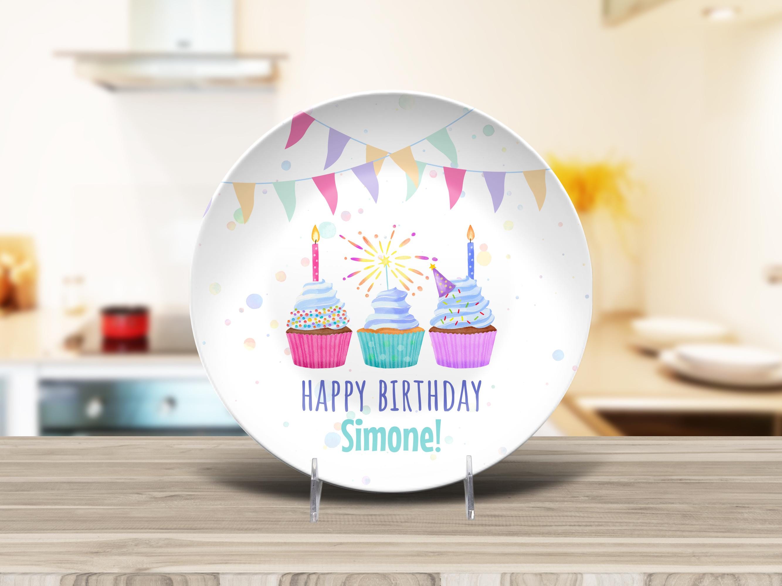 Keepsake happy birthday plate - Etsy België, image size:2667x2000
