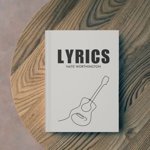 Custom Songwriting Journal Personalized Music Gifts Lyrics Book for Guitar Players Musician Gift