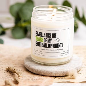Softball Candle, Unique Gift for Softball Players, Funny Sports Candle, Great Gift for Team Celebrations