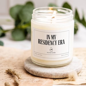 Residency Match Day Gift, In My Residency Era Candle, Medical School Graduation, Match Day Celebration, Future Doctor, Graduation Gift