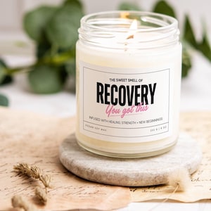 Recovery Candle, Get Well Soon Gift, Healing Scented Candle, Surgery Care Package, Funny Gift for Friends