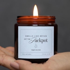 Hit the Jackpot Engaged Candle Gift, Funny Engagement Gift, Bridal Shower Gift, Bride to Be Wedding Present