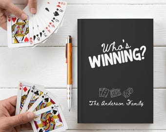 Personalized Game Night Score Book,  Custom Board Game Score Tracker, Family Game Night Gift, Couples Game Night Gift, Game Lovers Gift