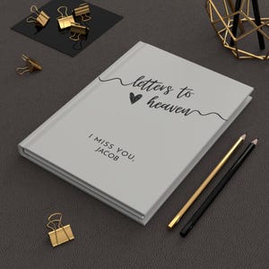 Custom Grief Journal Personalized Memorial Journal Sympathy Gift for Loss Memory Book for Loved Ones Beige