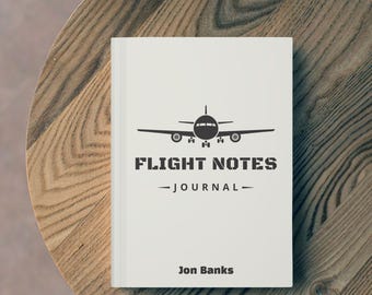 Personalized Pilot Journal Custom Aviation Gift Flight Log Book Unique Pilot Keepsake