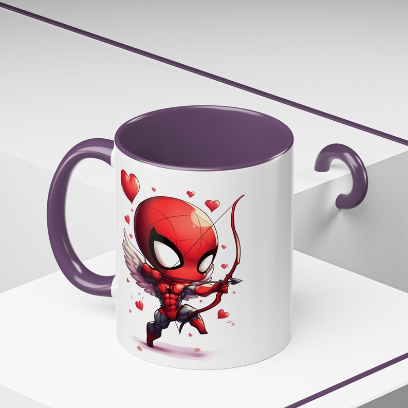 Spider-man and Venom Valentines Day Accent Coffee Mug (11oz) image 9
