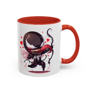 Spider-man and Venom Valentines Day Accent Coffee Mug (11oz) image 3