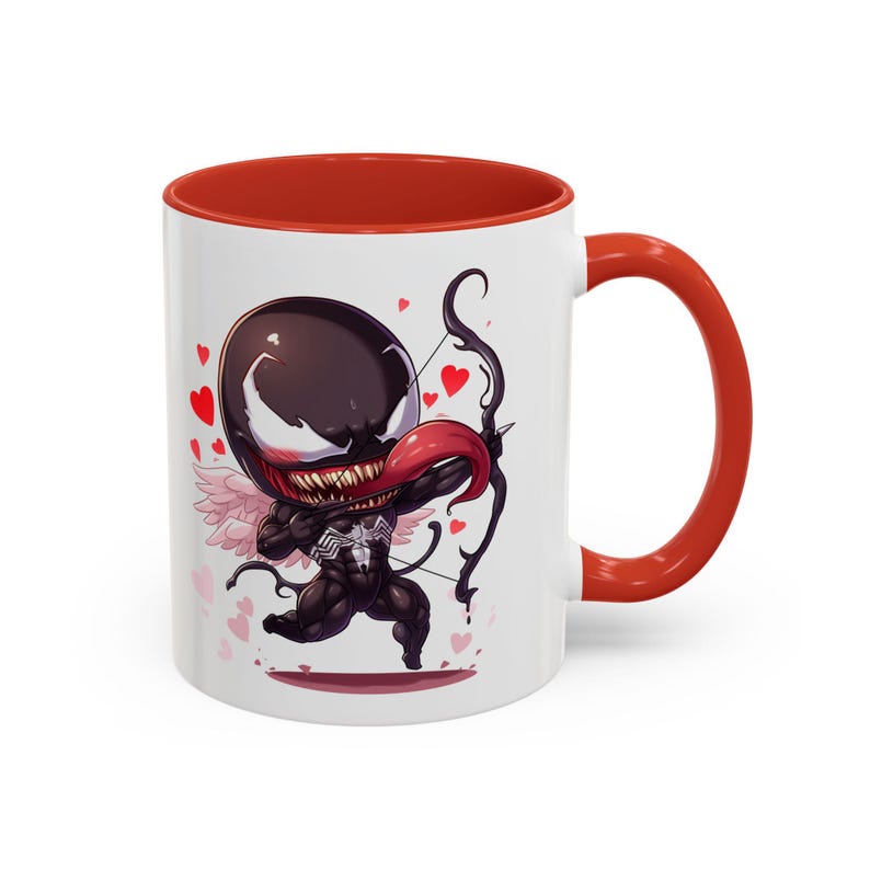 Spider-man and Venom Valentines Day Accent Coffee Mug (11oz) image 3