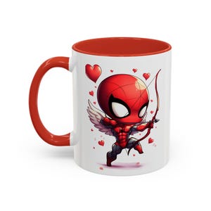 Spider-man and Venom Valentines Day Accent Coffee Mug (11oz) image 1