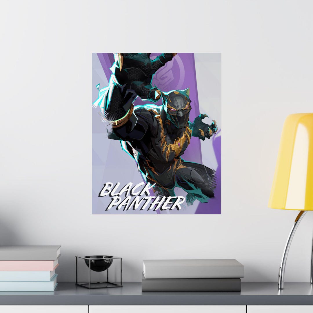 Black Panther T'challa Marvel Rivals Matte Vertical Posters - Etsy