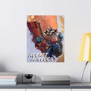 Rocket Raccoon Guardians of the Galaxy Matte Vertical Posters