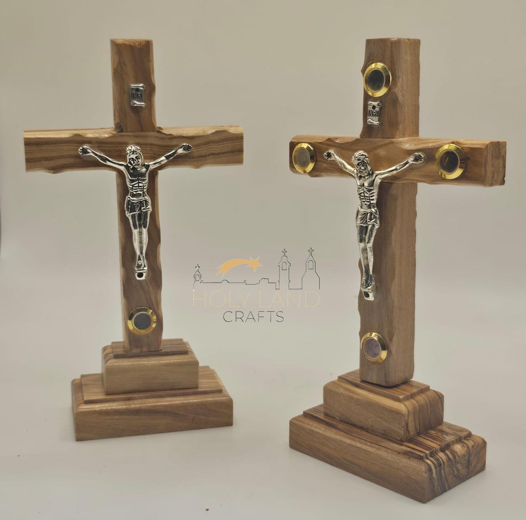 Olive Wood Cross Hand Made With Certificate of Authenticity Jerusalem ...