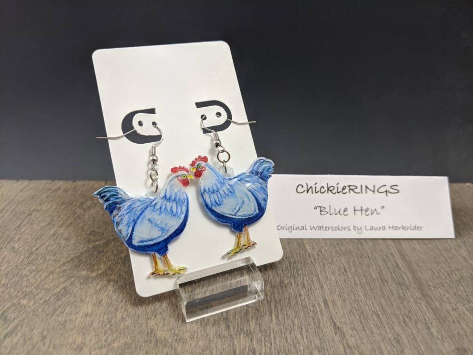 Blaue Henne Hinterhof Hühner Huhn Ohrringe Hinterhof Flock | Etsy