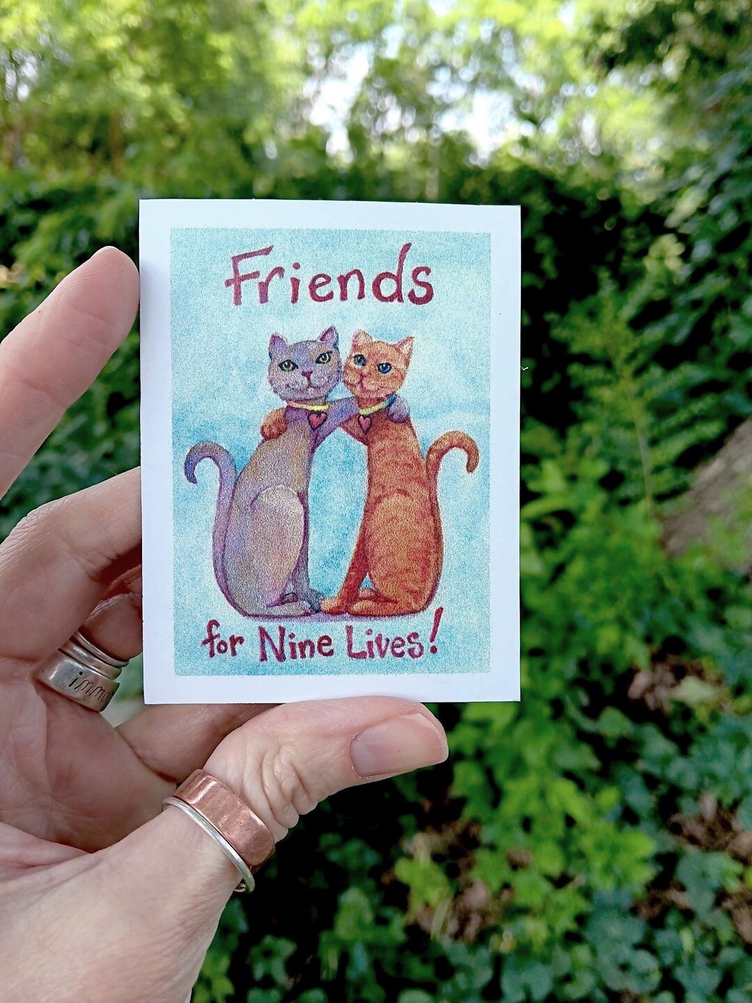 Magnet: Friends for Nine Lives, Cat Art, Girlfriends, Feline Art, Cat ...