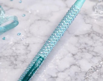 Lápis mecânico BIC com strass | Lápis brilhante com strass | Material escolar fofo e moderno para a geração Z | Artigos de papelaria