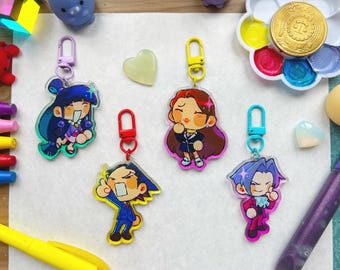 Ace Attorney Critters  - 2"  Acrylic Keychain