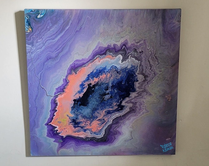 Featured listing image: Falling Through Time Gorgeous Abstract Painting Inspired by an interesting sky