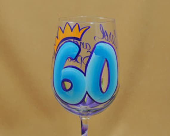 Bybecca Com 973 615 7668 Hand Painted Wine Glasseore Personalized 60th Birthday Gift 28 00 Hibiscus And Palm Tree Pattern Hand Painted Wine Glass