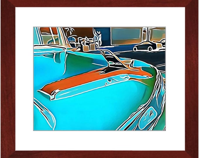 Featured listing image: Hood Ornament on Vintage Green Truck