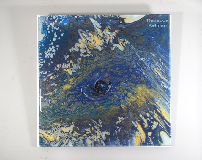 Featured listing image: Fisheye - Fluid Acrylic Painting coated with Epoxy Resin