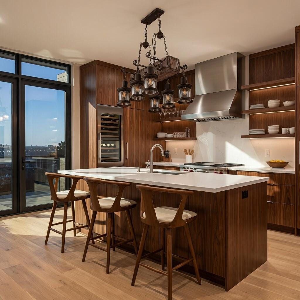 Farmhouse Walnut Wood Industrial Pendant Light Farmhouse Walnut Wood Industrial Pendant Light