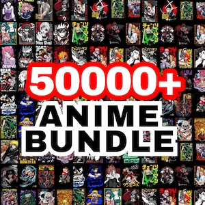 Más de 50.000 diseños PNG de anime: Mega paquete de camisetas y sudaderas con capucha (descarga digital)