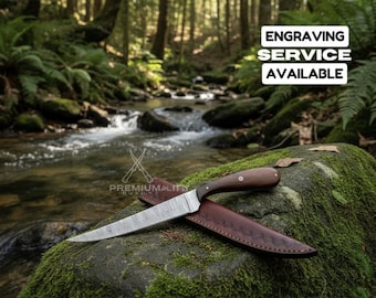13"Fishing Fillet Custom Handmade Damascus Steel Knife Christmas Gift Groomsmen Gift Birthday Gift For Dad Gift For Boyfriend Gift For Mom