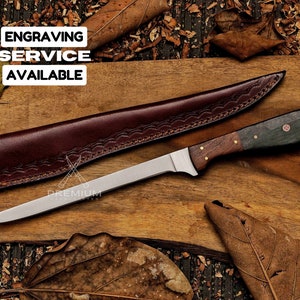 13 &quot;benutzerdefinierte handgemachte Edelstahl Filetmesser Geschenk für Mann Geschenk für Papa Trauzeugen Geschenk Geburtstagsgeschenk personalisierte Messer Weihnachtsgeschenk