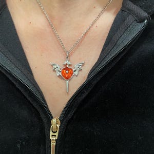 Skull Sword Necklace, Ribcage Necklace, Heart and Wings, Skeleton ...