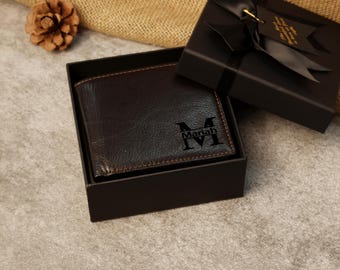 Personalized Wallet,Mens Wallet,Engraved Wallet,Groomsmen Wallet,Leather Wallet,Custom Wallet,Boyfriend Gift for Men, Christmas Gift for Him