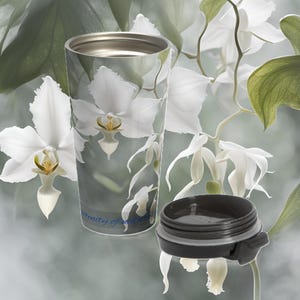 Custom Tumbler: Ghost Orchids Nature Tumbler | 15oz Stainless Steel | Great Travel Mug Gift