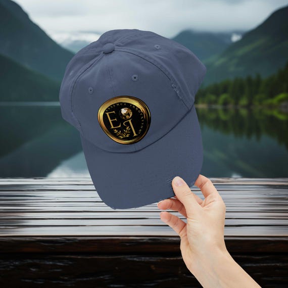 Distressed Baseball Cap: Scotland Blue Dad Hat, Custom  display picture 1