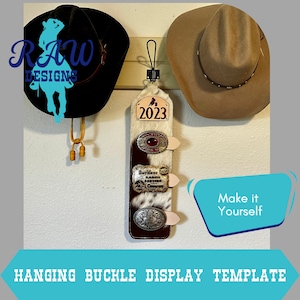Hanging Buckle Display, leather template, pdf digital pattern, printable download, diy leatherwork, cowhide craft, pdf leather craft image 4