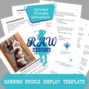 detailed printable instructions for hanging buckle display