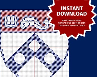 Cuadro de bordados en lienzo de la Universidad de Pensilvania (UPenn)