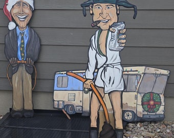 Christmas Vacation Clark Griswold, Cousin Eddy and RV yard art. Custom made and hand painted