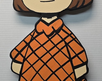 Handmade Peanuts Christmas Gang Yard Art: Peppermint Patty, Schroeder, Sally, Pig Pen