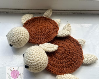 Crochet Turtle Coasters - Customisable