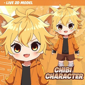 Fully Rigged Premade Live2D VTuber Model for VTube Studio | live2d | premade vtuber | vtuber | male vtuber model | Pngtuber| ready to use