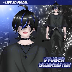 Fully Rigged Premade Live2D | Vtuber Model | for VTube Studio | live2d | Premade vtuber | male vtuber model | Vtuber assets | ready to use