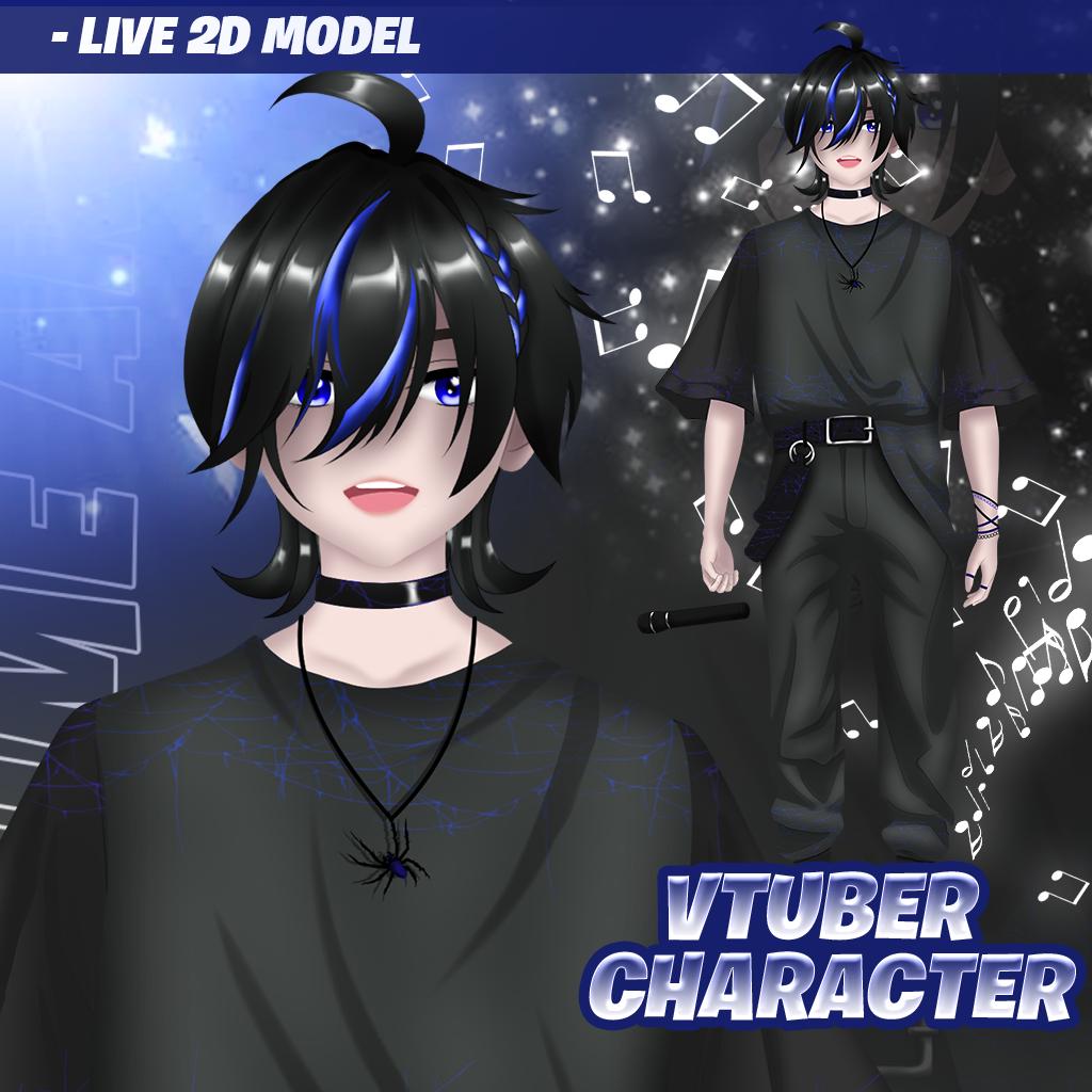 Fully Rigged Premade Live2D | Vtuber Model | for VTube Studio | live2d | Premade vtuber | male vtuber model | Vtuber assets | ready to use