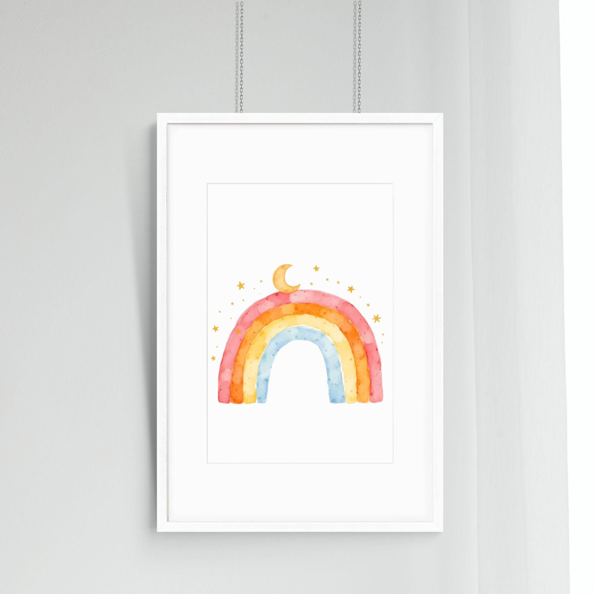 Boho Rainbow Clipart 20 PNG Watercolor Earthy Pastel Nursery Baby ...