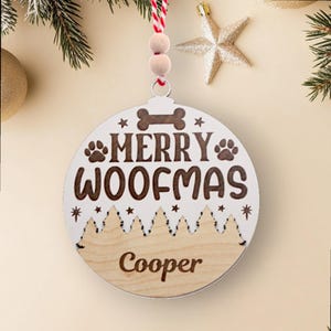 Custom Dog Name Christmas Ornament, Dog Owner Christmas Gifts, Personalized Pet Memorial Bauble, Dog Breed Ornaments Bundle, Dog Keepsake