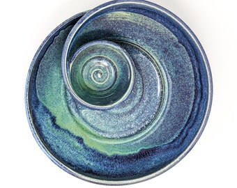 Swirling Chip and Dip Bowl in Galaxy