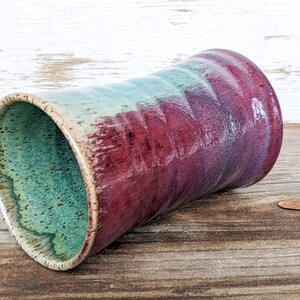 12 oz. Pottery Mug in Purple and Turquoise image 5