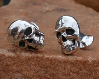 CL2 Sterling Silver Classic Skull Cuff Links