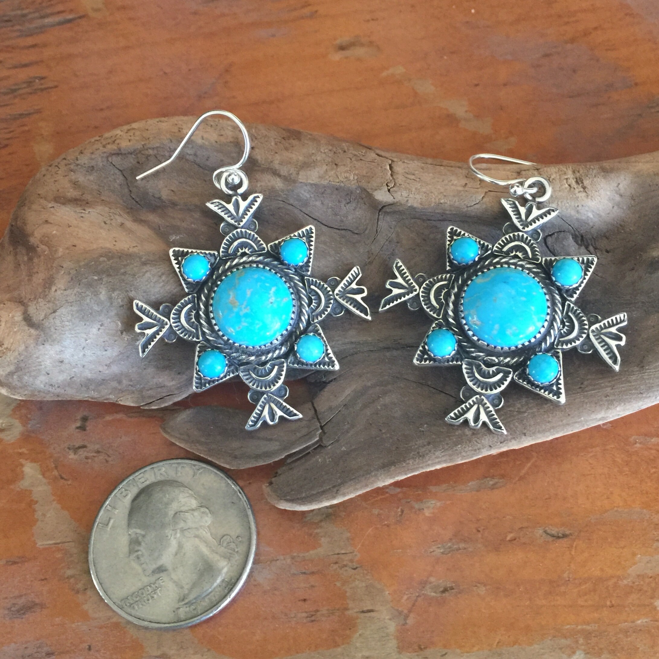 E246B the Nambe Cross Sterling Silver With Multi Turquoise