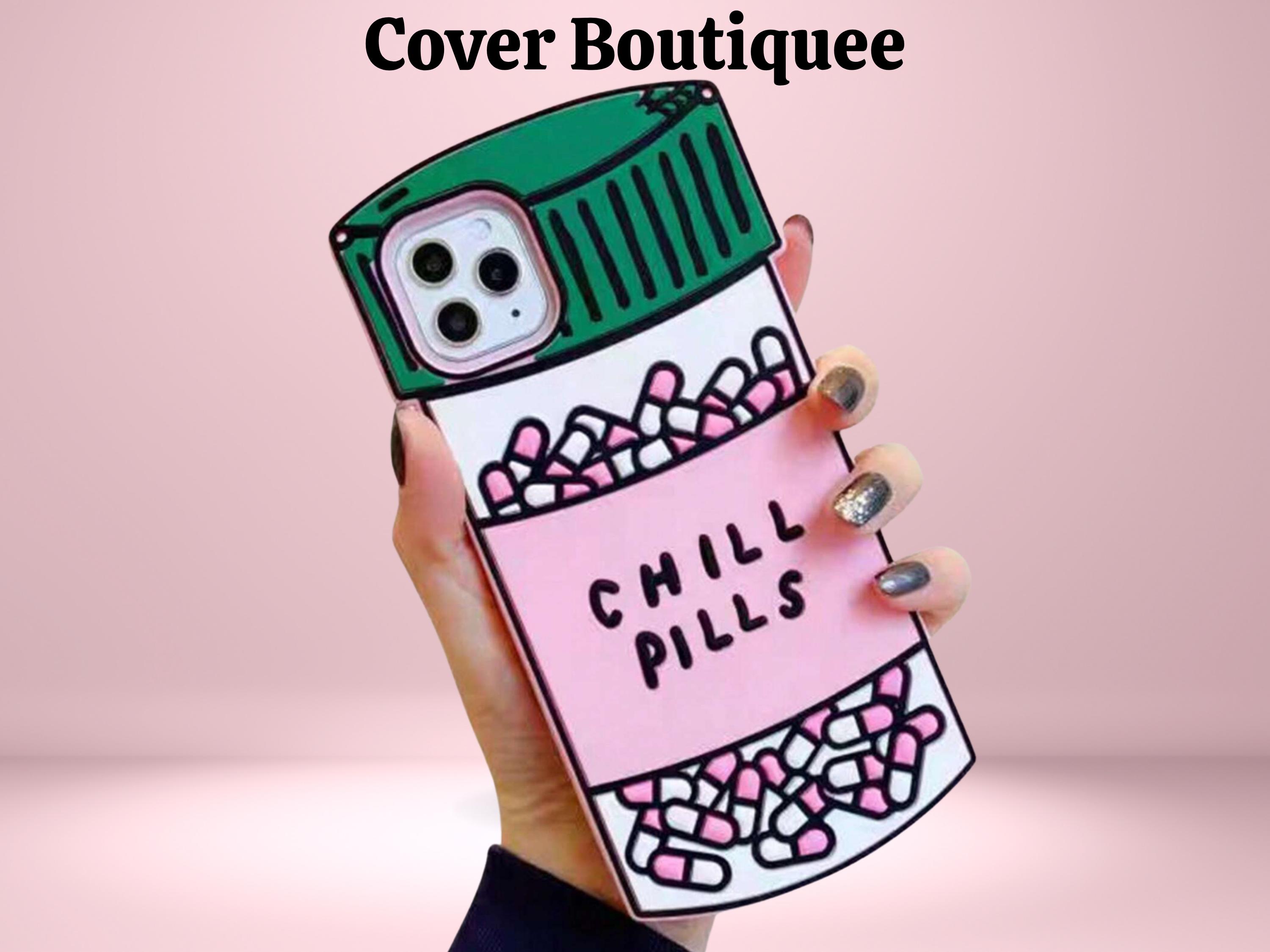 Chill Pills iPhone Case: 3D Cartoon Pill Bottle, Soft Silicone Shockproof  Cover - Etsy